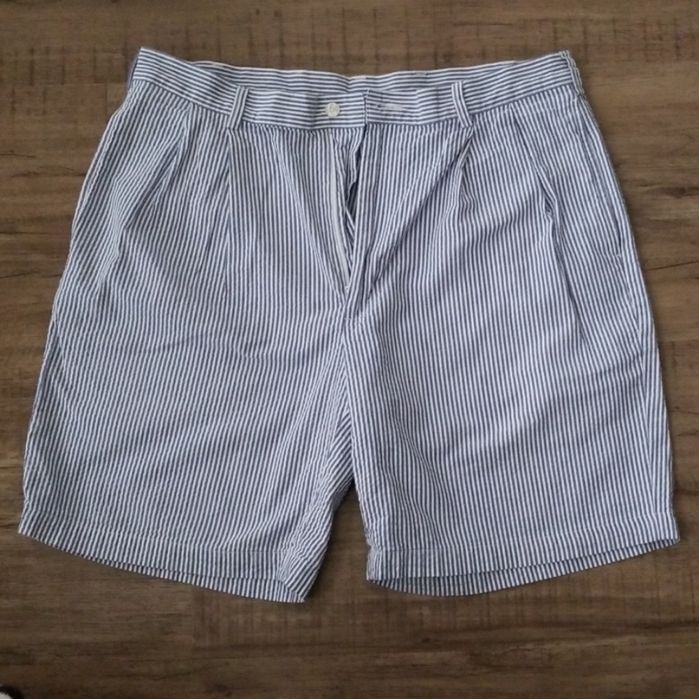 Stays Cool Cotton Pleated Front Seersucker Sl 